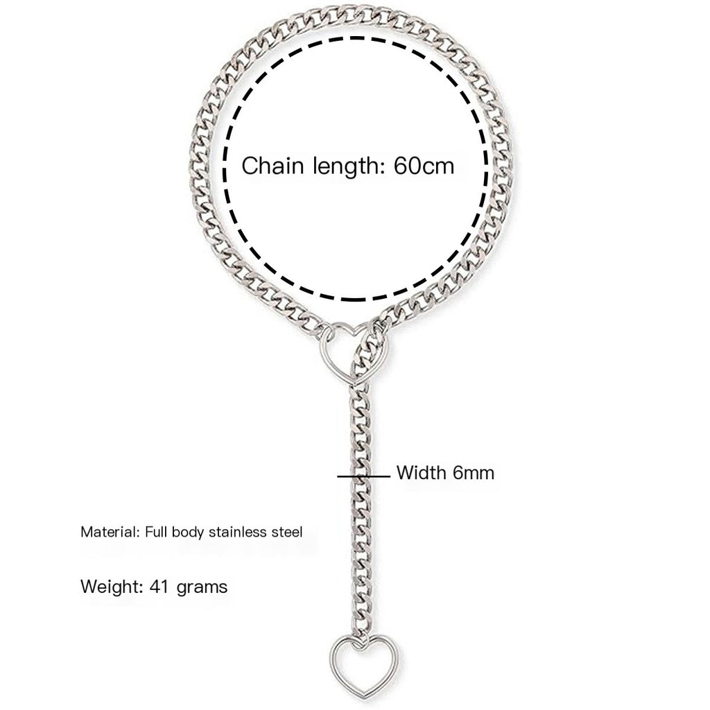 Heart Slip Chain Necklace — Adjustable Style That Goes With Everything