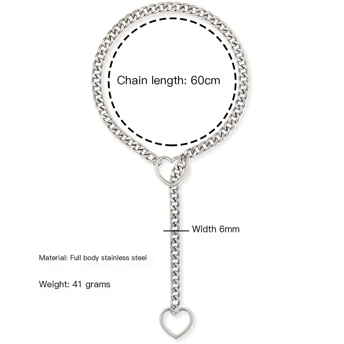 Heart Slip Chain Necklace — Adjustable Style That Goes With Everything
