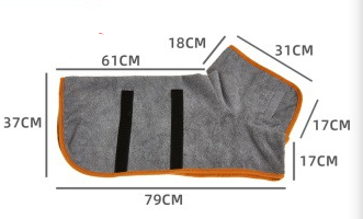 Microfiber Dog Bathrobe — Quick-Dry Drying Coat