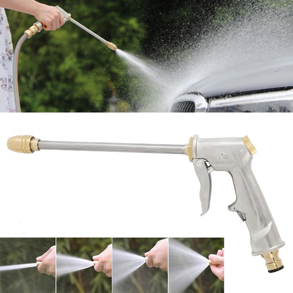 High-Pressure Metal Spray Nozzle — Car Wash Power, Garden Hose Simple