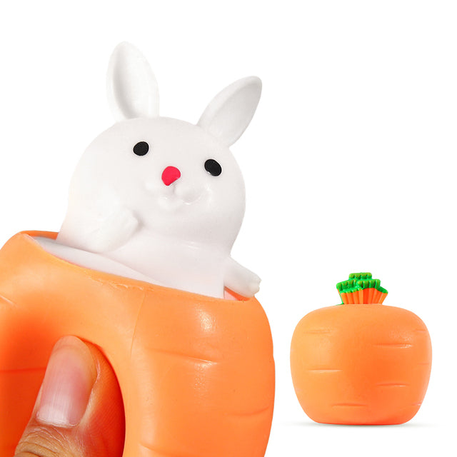 Carrot Rabbit Fidget Toy — Pull It Apart, Snap It Back, Repeat