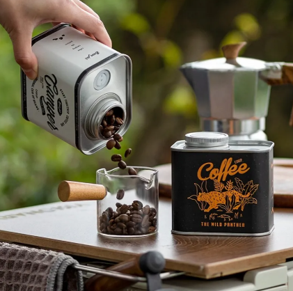Airtight Coffee Bean Tin — Keep Your Beans Fresh Anywhere