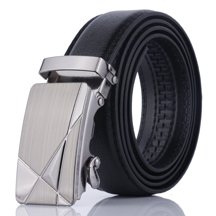 PU Leather Auto-Buckle Belt — No Holes, No Hassle