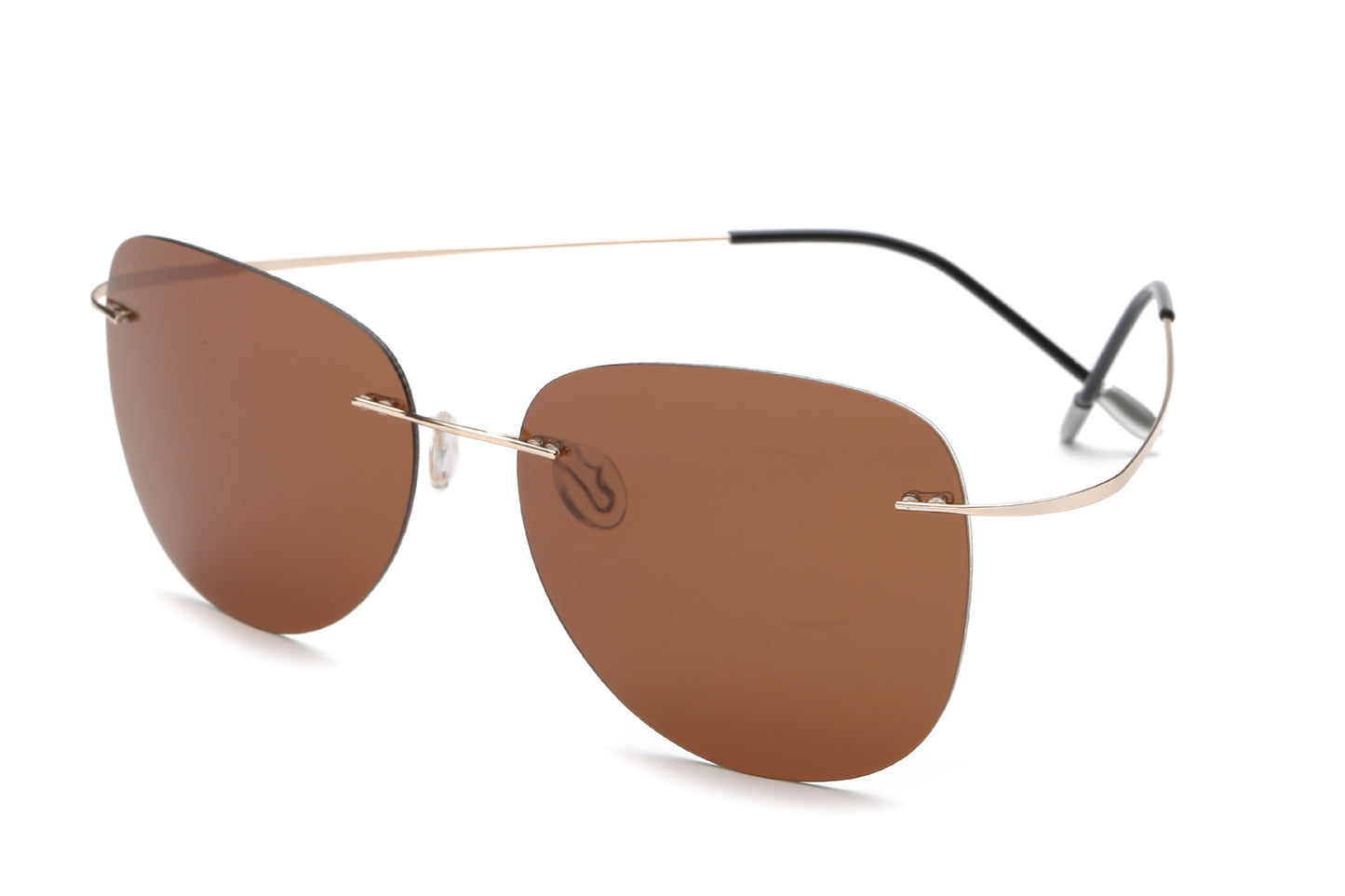 Titanium Frameless Polarized Sunglasses — Lightweight UV Protection