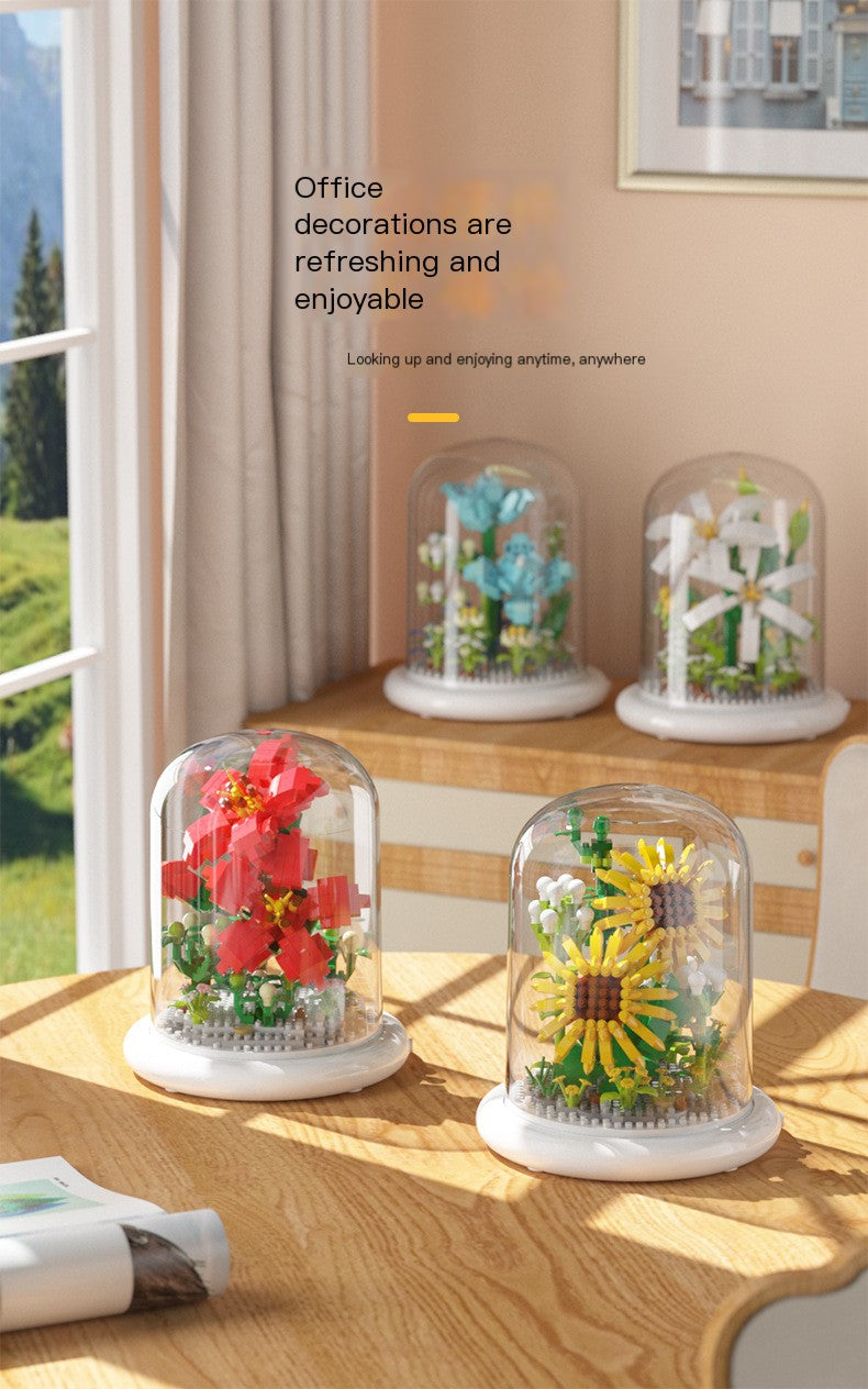Sunflower Building Block Bouquet — Blooms That Last Forever