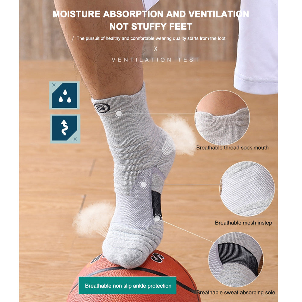 Advanced Mid-Calf Compression Sports Socks for Running