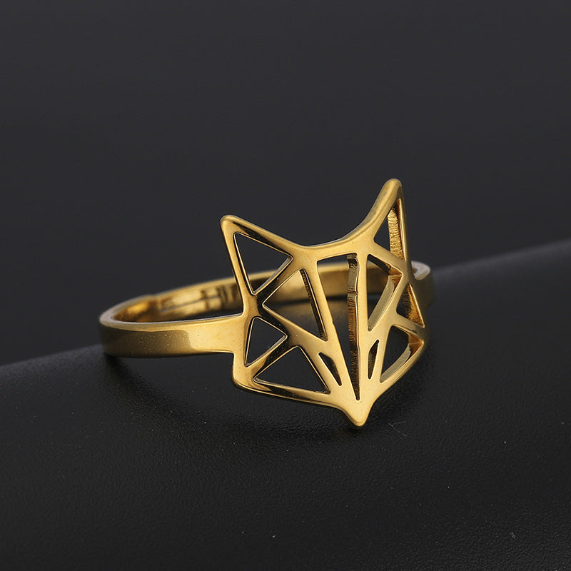 Fox Ring for Women - Stylish Stainless Steel Adjustable