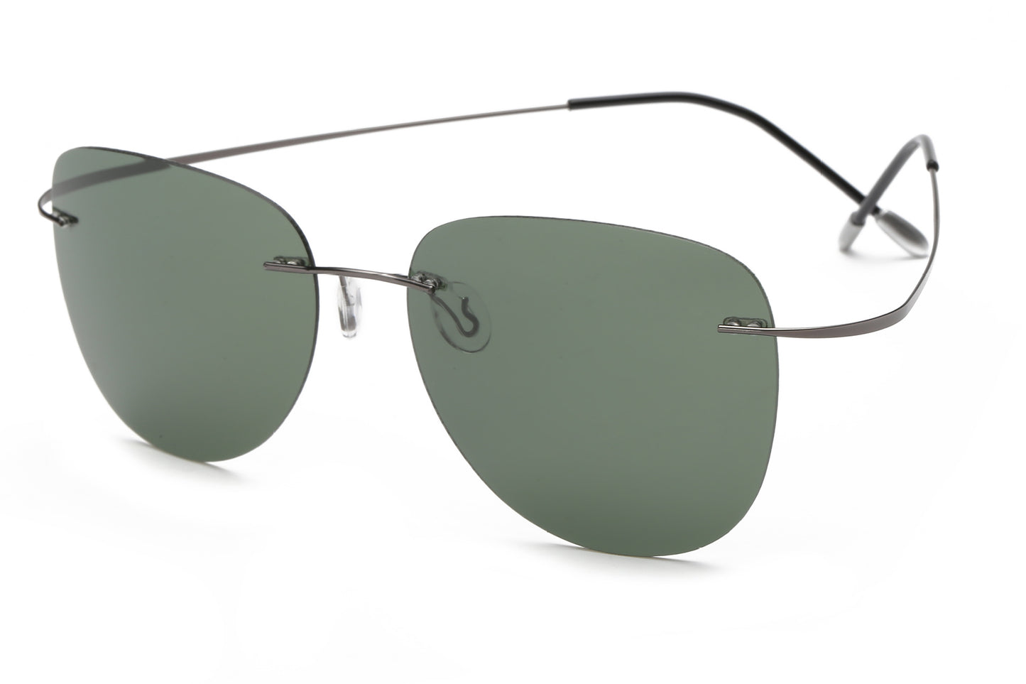 Titanium Frameless Polarized Sunglasses — Lightweight UV Protection