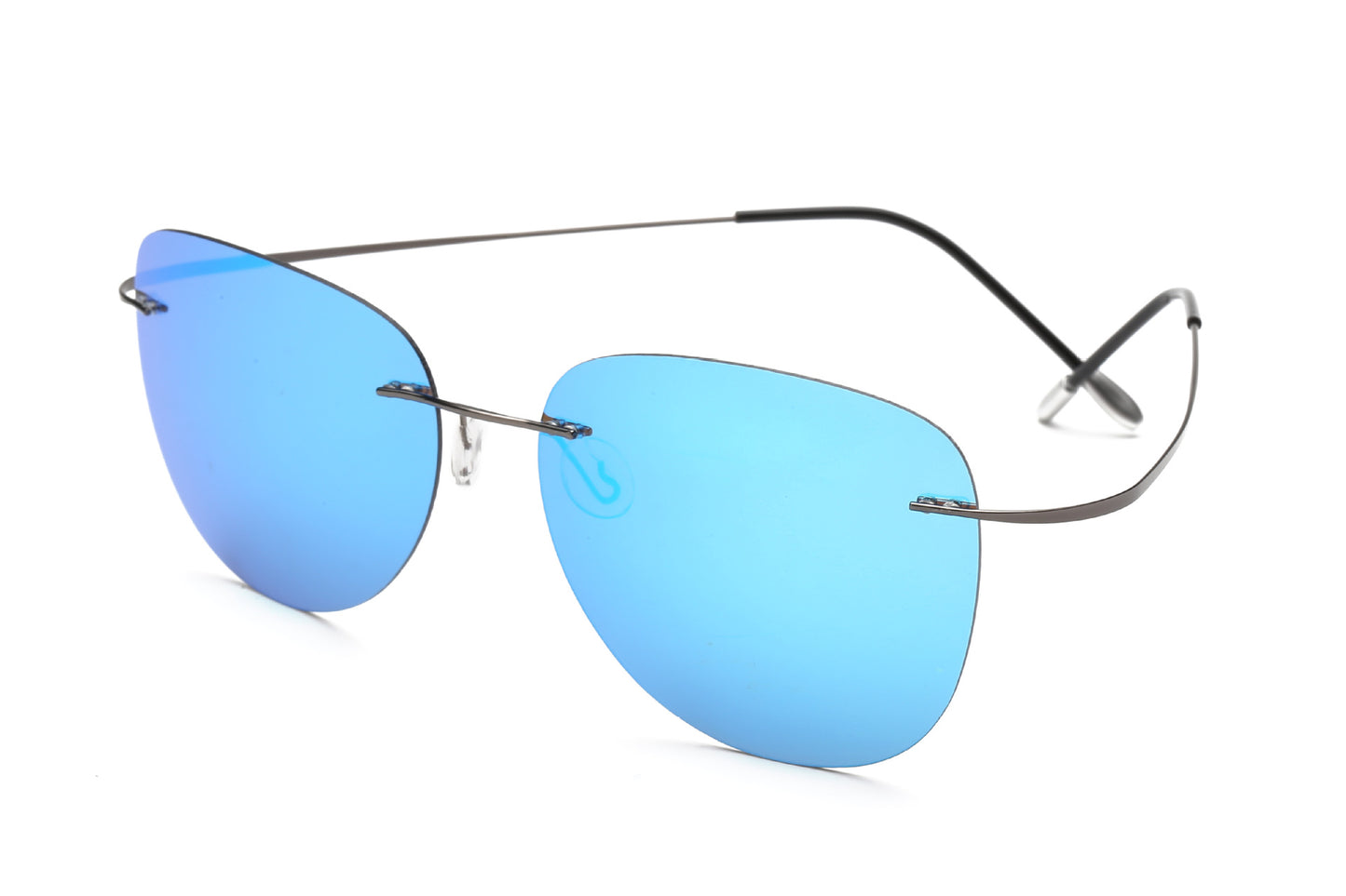 Titanium Frameless Polarized Sunglasses — Lightweight UV Protection