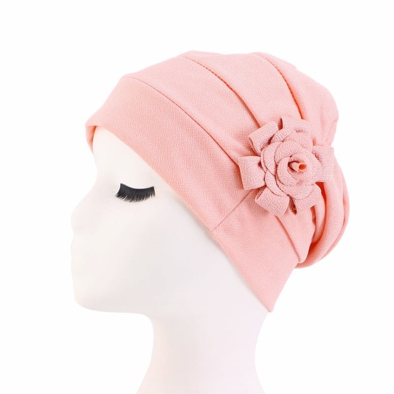 Ladies Flower Bandana Pullover Hat