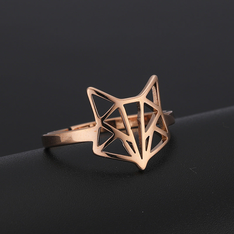 Fox Ring for Women - Stylish Stainless Steel Adjustable