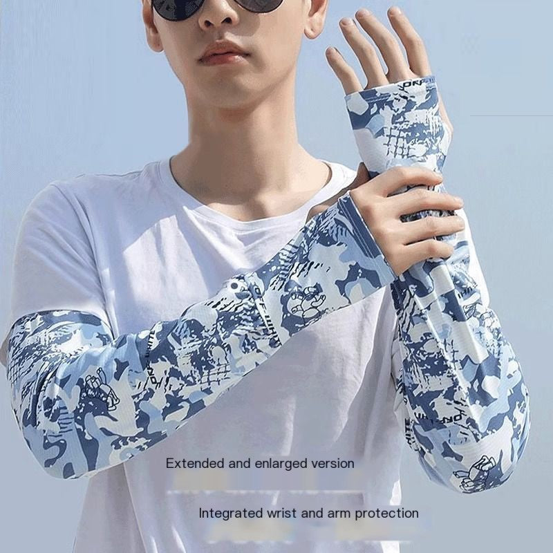 Men's UV Protection Long Sleeve Arm Sleeves for Sports