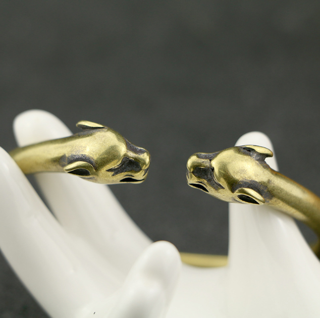 Punk Brass Leopard Bracelet — Bold, Handcrafted, Unmistakably You