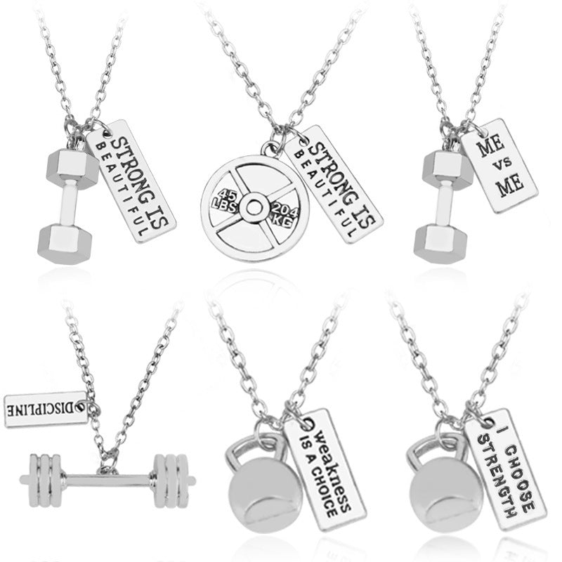 Dumbbell Pendant Necklace — Wear Your Grind Every Day