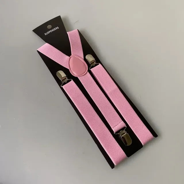 Unisex Adjustable Suspenders with Clip — 20 Colors