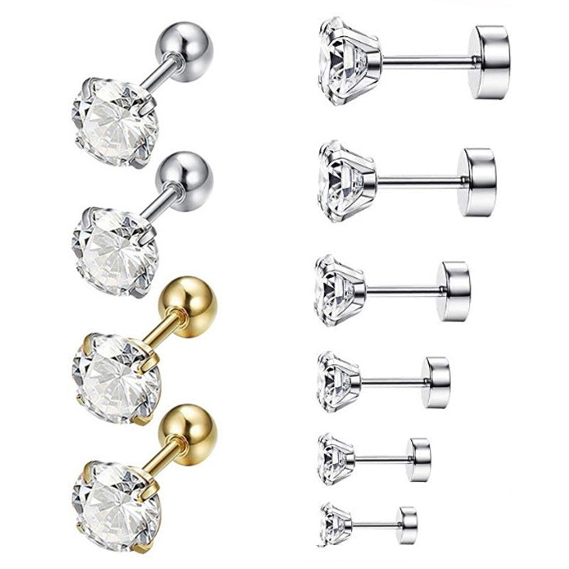Zirconia Stud Earrings — Subtle Sparkle for Every Occasion