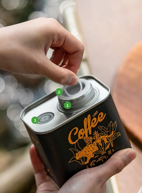 Airtight Coffee Bean Tin — Keep Your Beans Fresh Anywhere