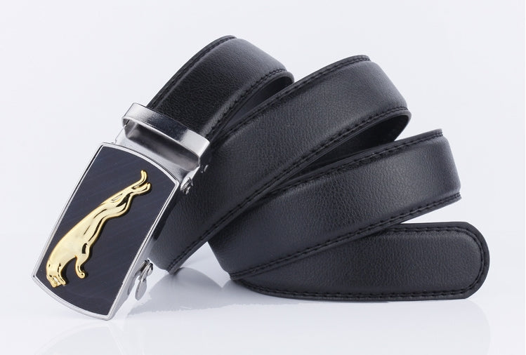 PU Leather Auto-Buckle Belt — No Holes, No Hassle