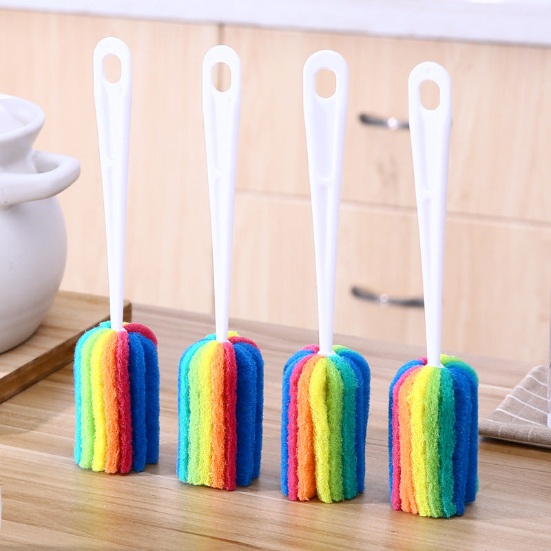 4-Piece Sponge Brush Set — Clean Every Glass, Cup, and Bottle