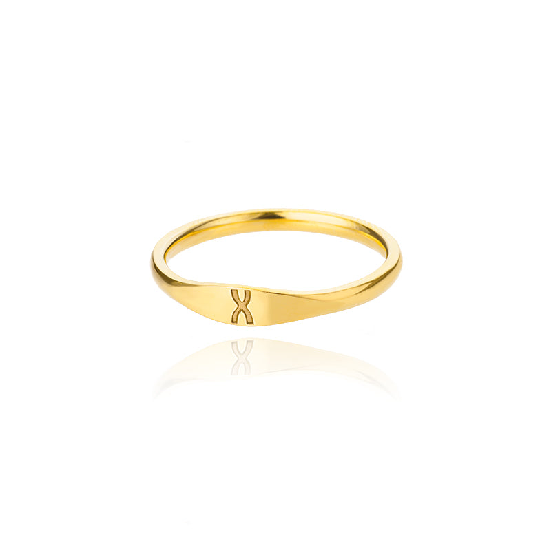 Gold Initial Alphabet Ring — Your Letter, Your Style