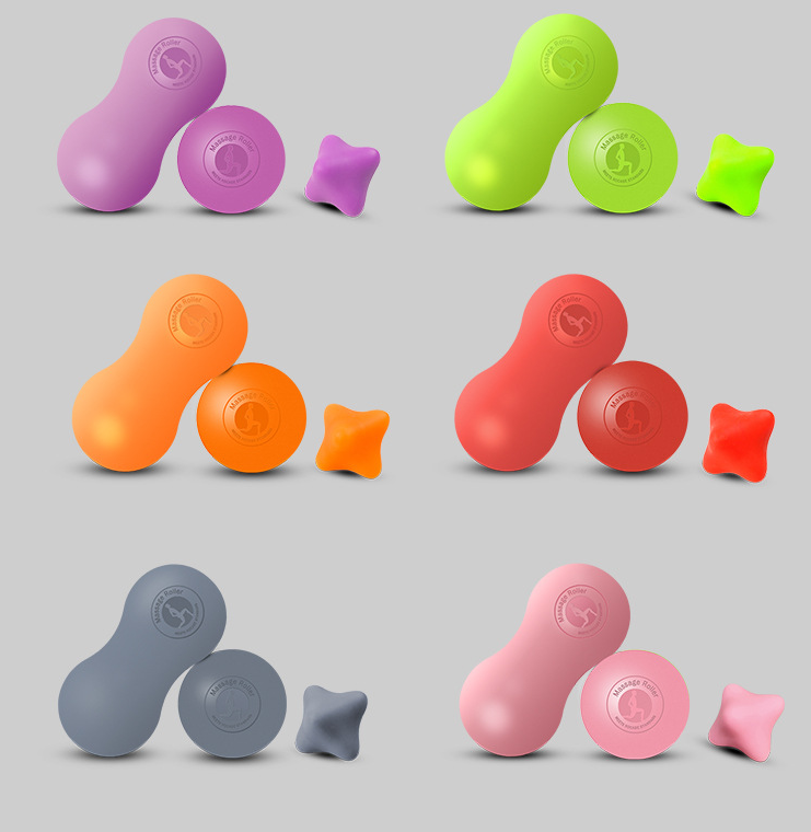 Silicone Peanut Ball, Muscle Massage Ball for Fitness
