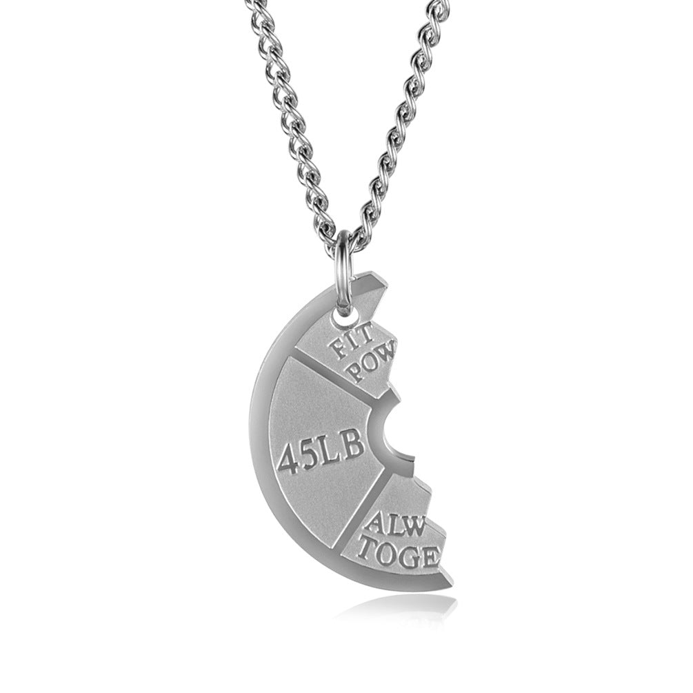 Couples Dumbbell Necklace Set — His and Hers, Gym Edition