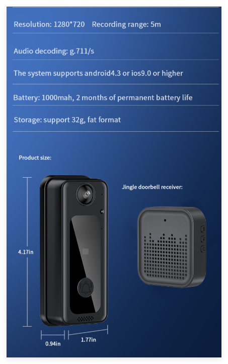 WiFi Video Doorbell — See Who's at Your Door From Anywhere