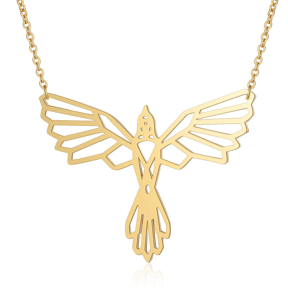 Phoenix Pendant Necklace in Stainless Steel for Women