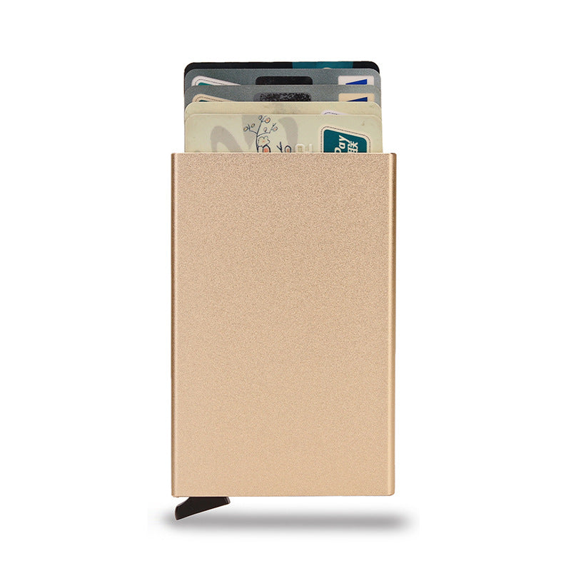 RFID Aluminum Card Holder — Pop-Up Access, Anti-Magnetic