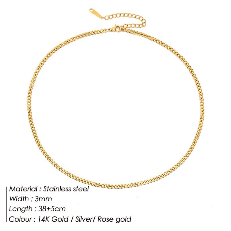 Cuban Link Stainless Steel Necklace — Multiple Widths, Unisex