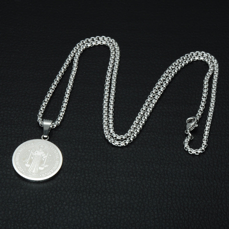 Stainless Steel Dog Tag Pendant Necklace for Men