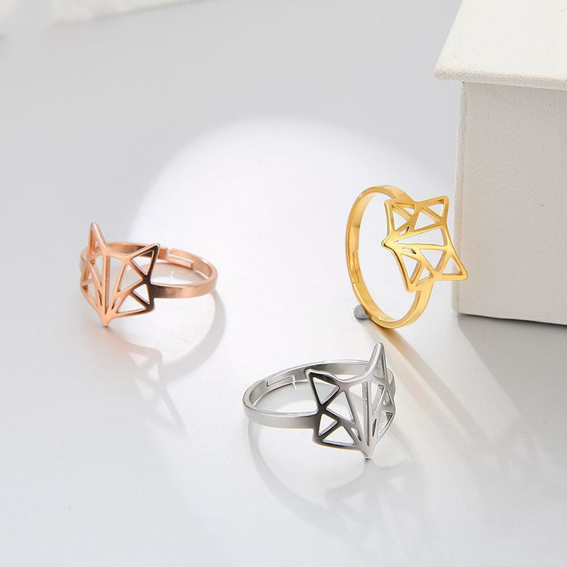 Fox Ring for Women - Stylish Stainless Steel Adjustable