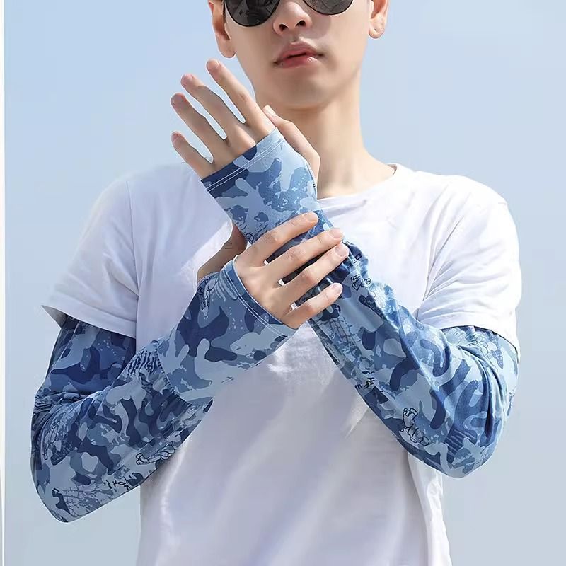 Men's UV Protection Long Sleeve Arm Sleeves for Sports