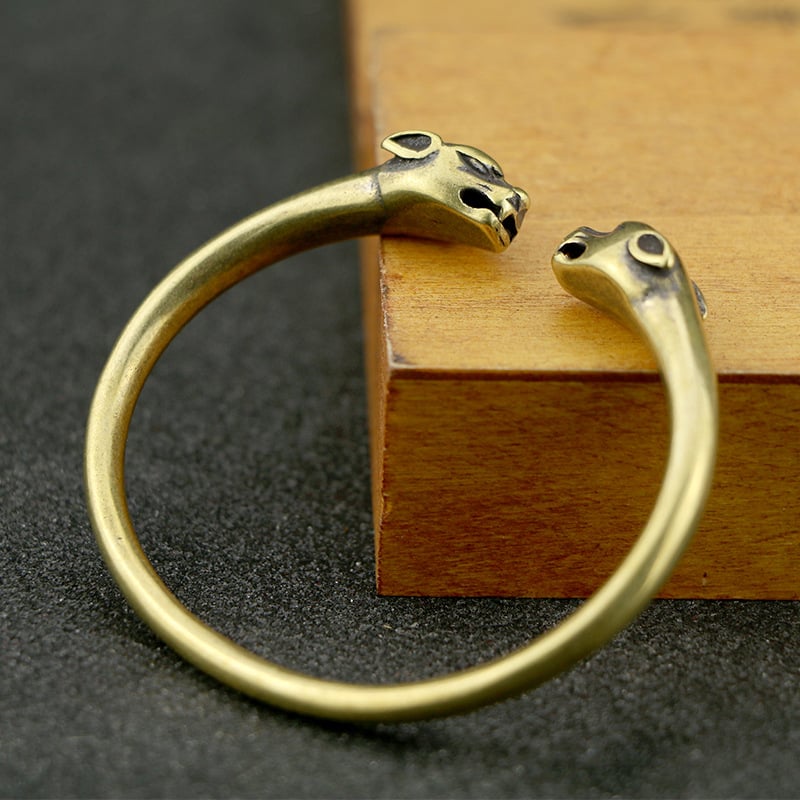 Punk Brass Leopard Bracelet — Bold, Handcrafted, Unmistakably You