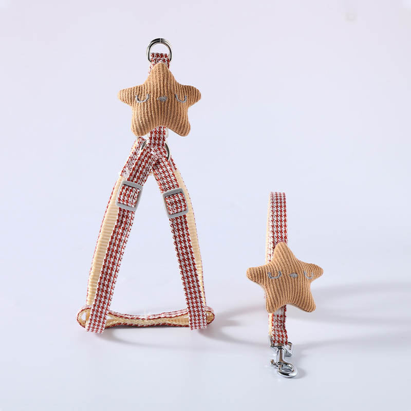 Cute Simple Starfish Dog Pet Harness and Leash
