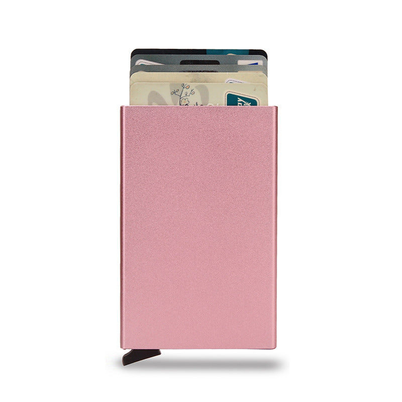 RFID Aluminum Card Holder — Pop-Up Access, Anti-Magnetic