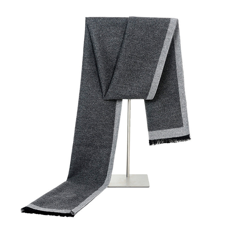 Men's Faux Silk Neck Scarf — Soft, Solid, Sharp