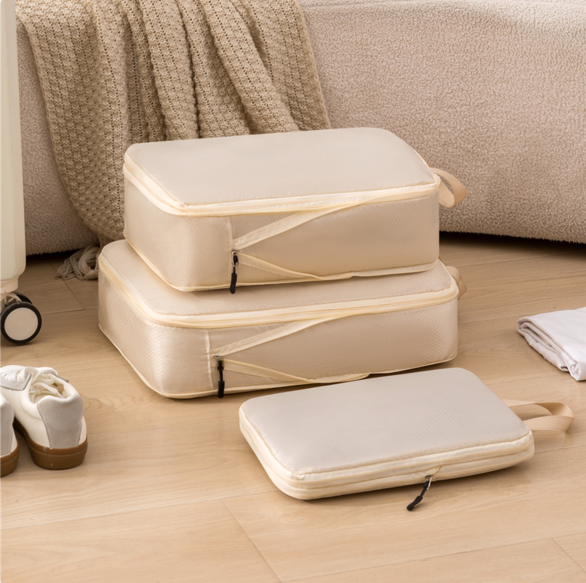 Travel Packing Cube Set (3-Piece) — Compress, Organize, Go