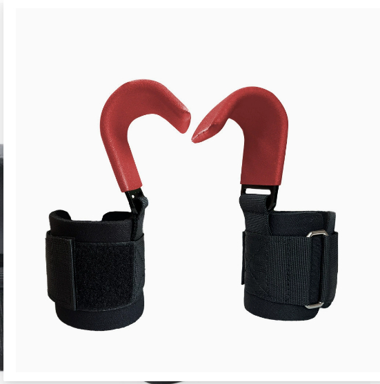 Weight Lifting Hooks with Wrist Wraps
