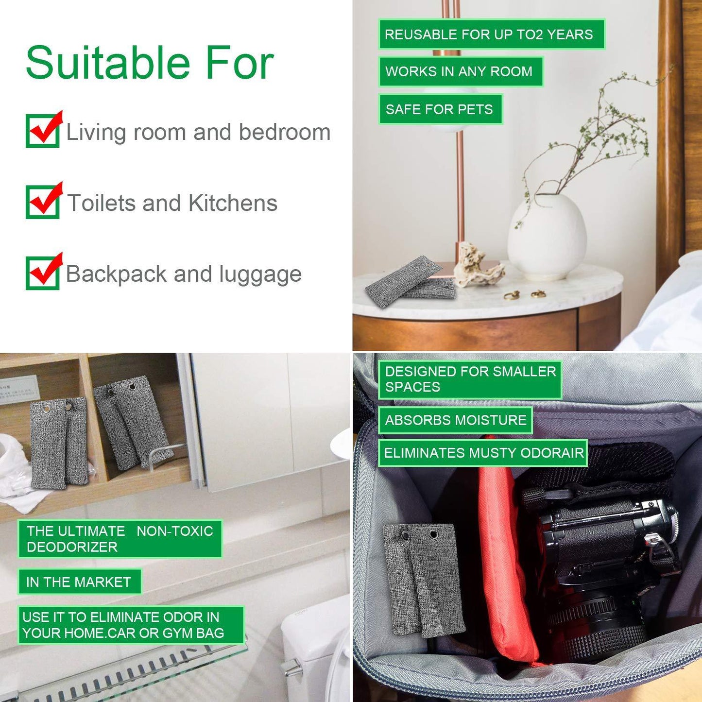 Bamboo Charcoal Air Purifier — Natural Odor Elimination