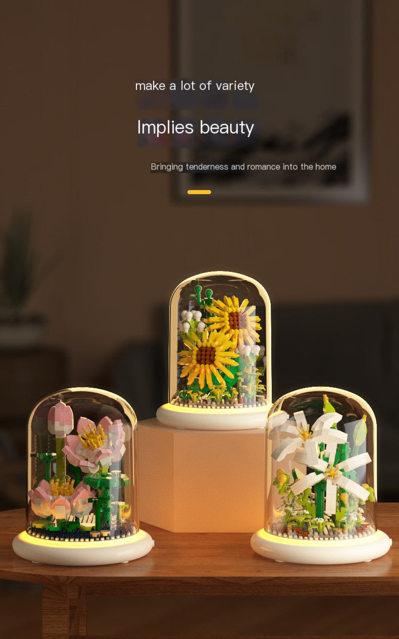 Sunflower Building Block Bouquet — Blooms That Last Forever
