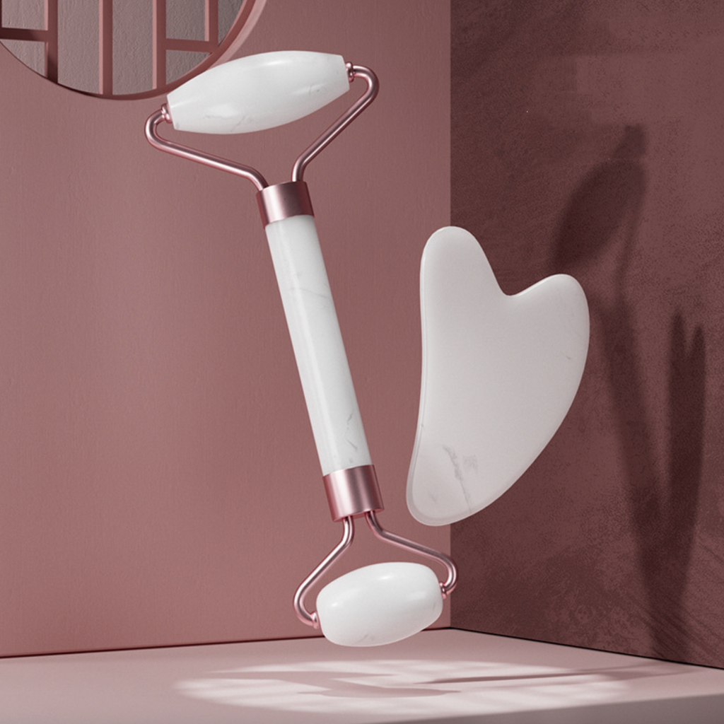 Facial Massage & Gua Sha Roller Set — Glow Up Your Skincare Routine