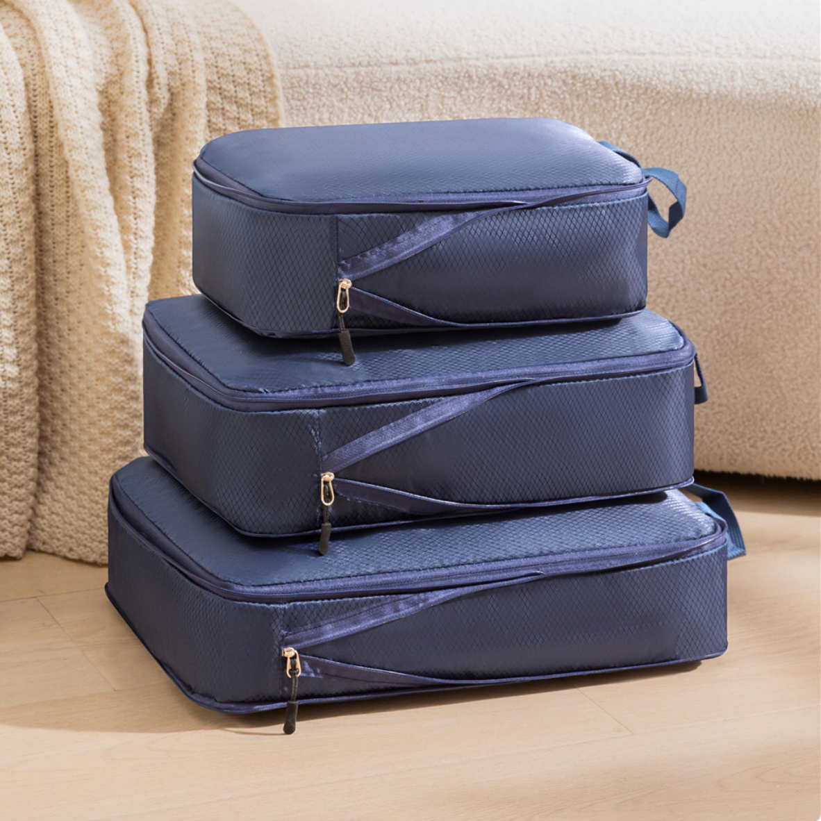Travel Packing Cube Set (3-Piece) — Compress, Organize, Go