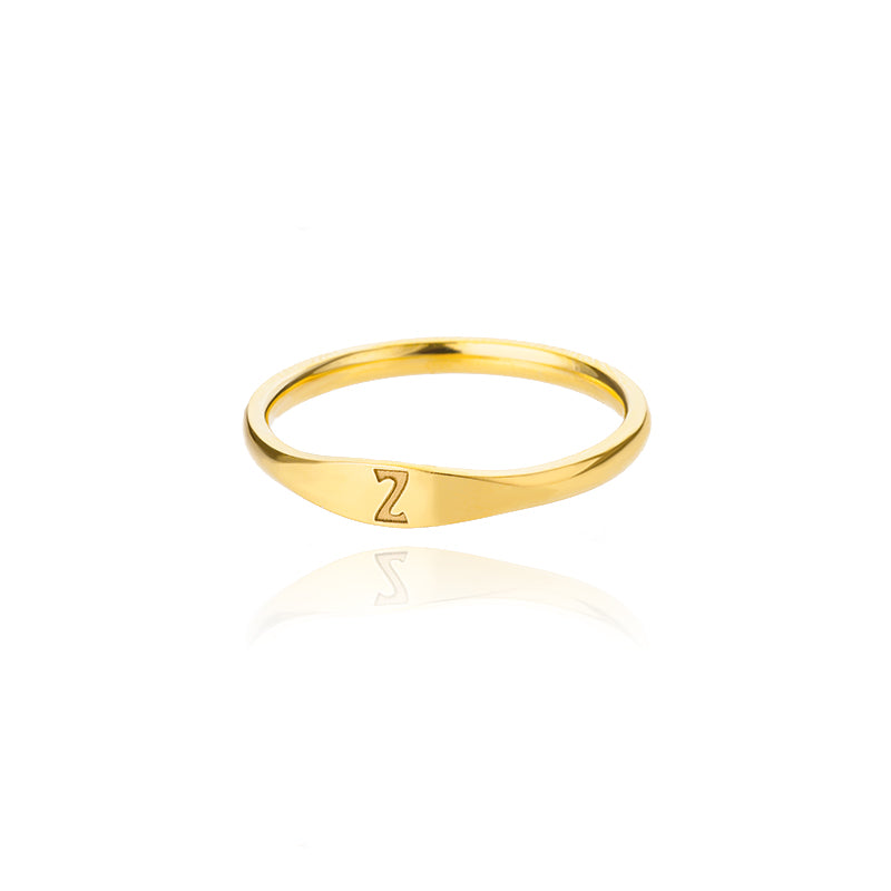 Gold Initial Alphabet Ring — Your Letter, Your Style