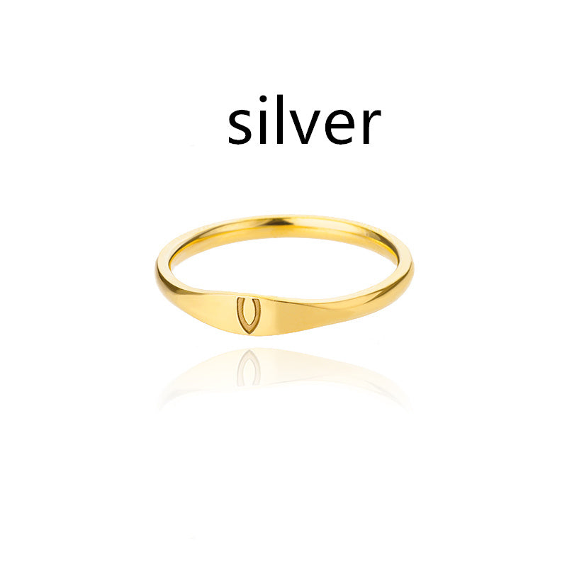 Gold Initial Alphabet Ring — Your Letter, Your Style