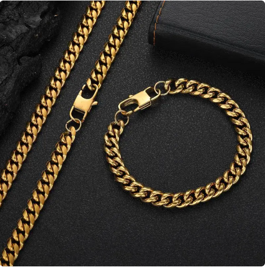 Hip Hop Cuban Chain Necklace — Street Style, Stainless Steel