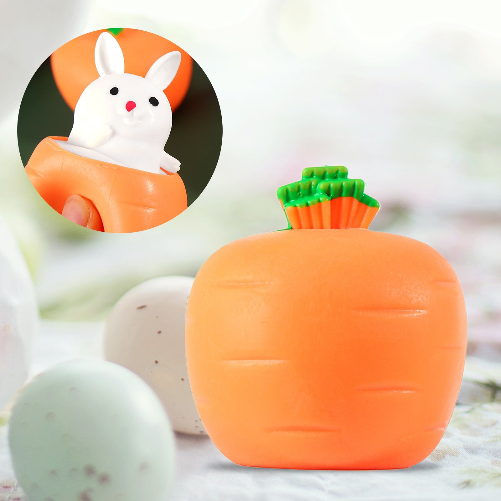 Carrot Rabbit Fidget Toy — Pull It Apart, Snap It Back, Repeat