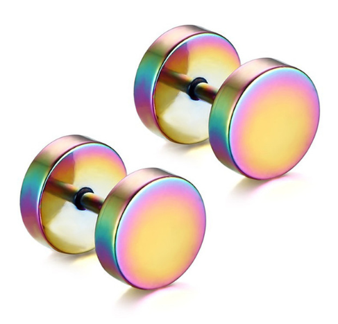 Barbell Studs, Titanium Steel and Stainless Steel Earrings