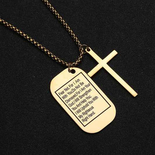 Titanium Steel Cross Pendant Necklace — Faith Meets Strength