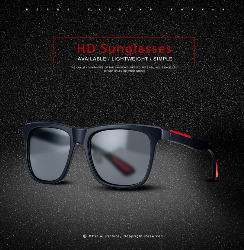 Classic Retro Square Sunglasses for Men (Polarized)